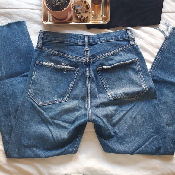 Agolde Jamie High Rise Straight Jeans in Lowdown Wash Size 24 - Picture 11 of 11